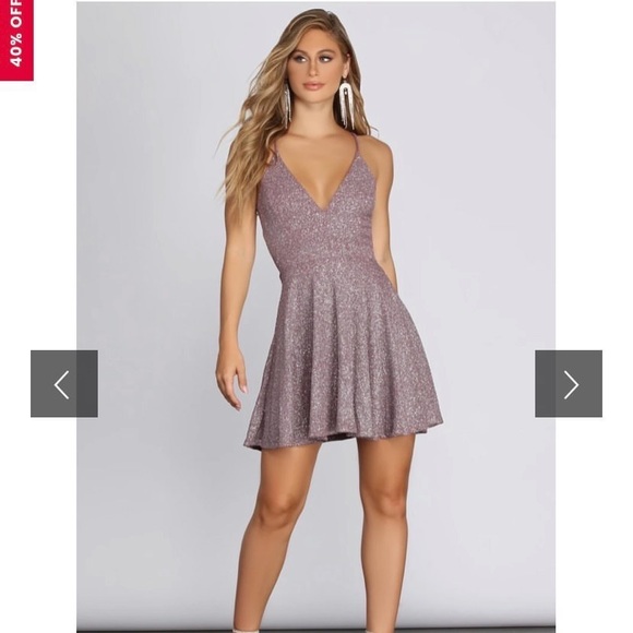 Shimmery Mauve Homecoming Dress from Windsor - Picture 1 of 3
